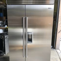 Sub Zero 48” Stainless Steel Built In Side By Side Refrigerator 
