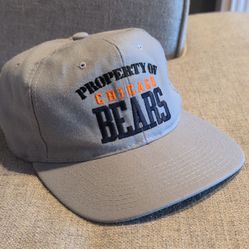 Vintage 1980s Chicago Bears Property Of Adjustable Snapback Cap Gray/Green Underbill NFL