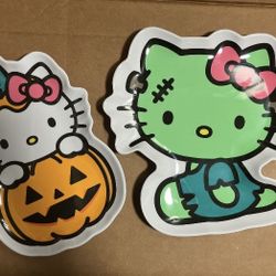  Hello Kitty Pumpkin Frankenstein Halloween  PLATES