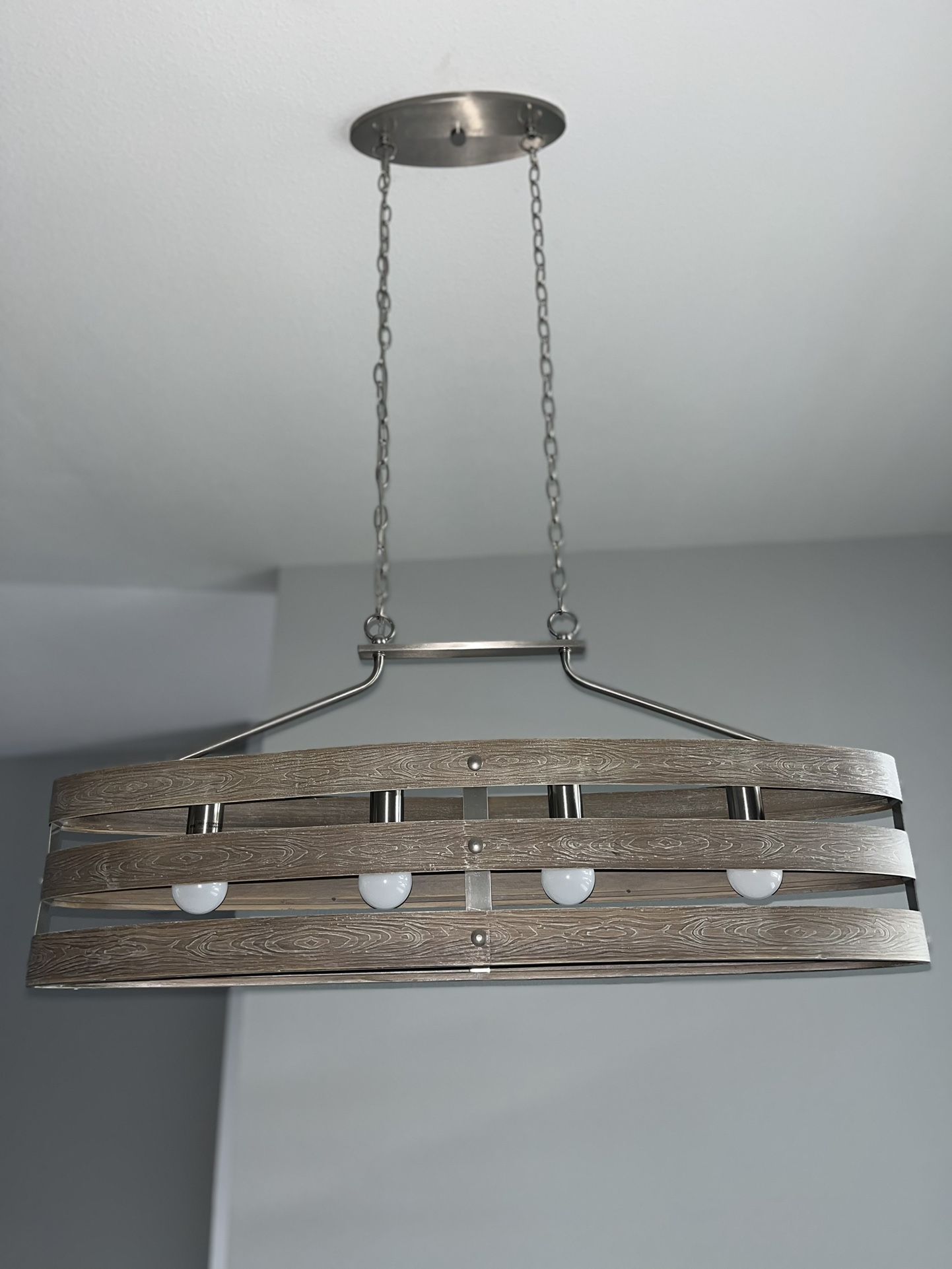 Wooden Farmer Chandelier