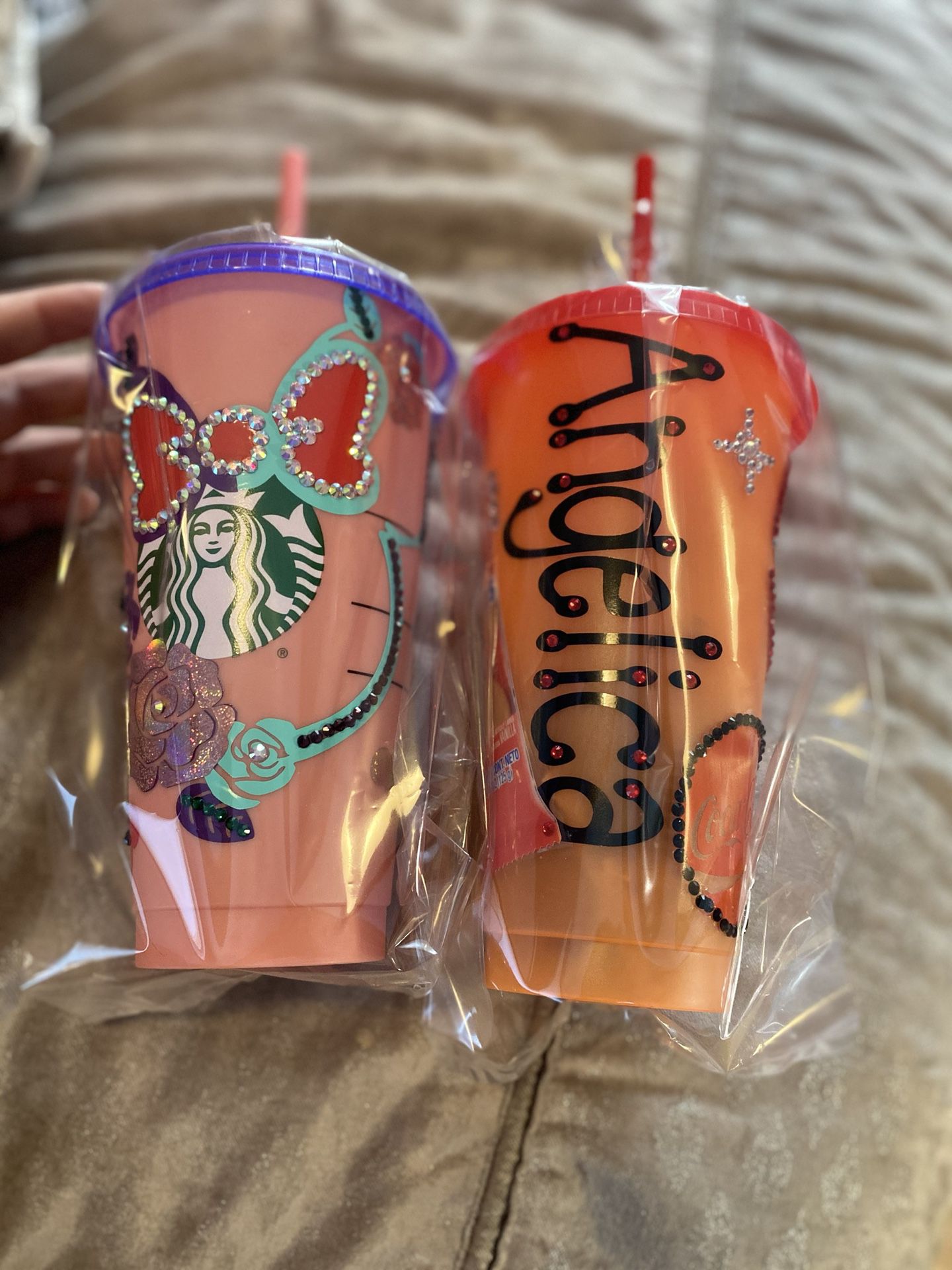 Custom color changing cups
