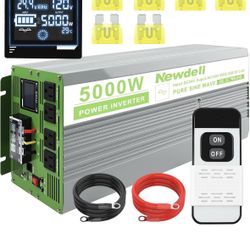 Newdeli 5000 Watt Power Inverter 24V DC to 110V/120V AC Converter