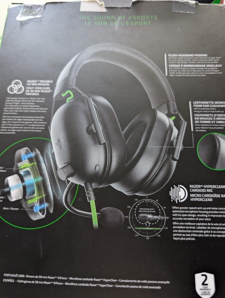 RAZOR Headset ( BLACKSHARK V2 X ) 3.5MM input Stereo /Mic