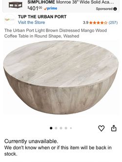 Urban port wooden coffee table