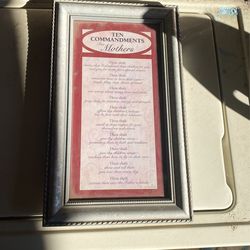 Frame - 10 Commandments For Mothers