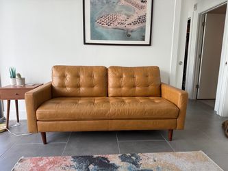 Mid Century Leather Sofa- Excellent Condition