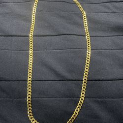 14K Solid Gold Cuban Link Chain 24 Inches 