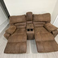 Double Recliner Couch 