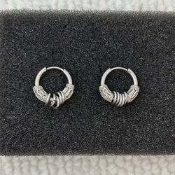 15mm Small Silver Hoop Earrings for Men Women Streetwear Hip Hop Punk Rock