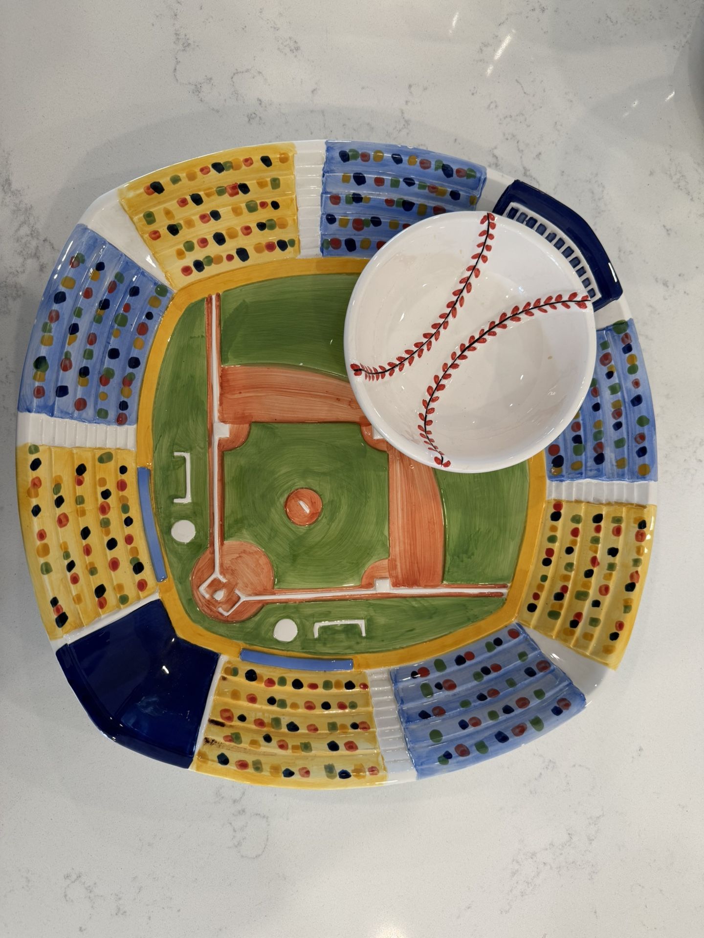 Baseball Chips And Dip Bowl