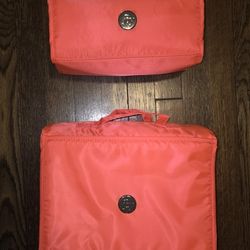 Brand New Joy Cleanboss Store Everything 2-piece Set Of Orange Big Beauty Cases 