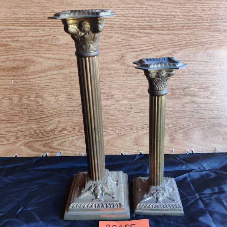 PAIR HEAVY CANDLESTICKS