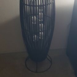 Rattan Floor Candle Holder