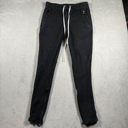 Fear Of God Essentials FOG Pants Men S Black Ankle Zip Sweatpants Joggers #3174