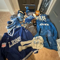 Detroit Lions Fan Bundle / Paraphernalia Box 🦁💙
