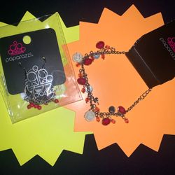 Paparazzi Earring And Bracelet Set