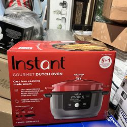 Instant Electric Round Dutch Oven, 6-Quart 1500W, From the Makers of Instant  Pot, 5-in-1: Braise, Slow Cook, Sear/Sauté, Food Warmer, Cooking Pan, Ena  for Sale in Freeport, NY - OfferUp