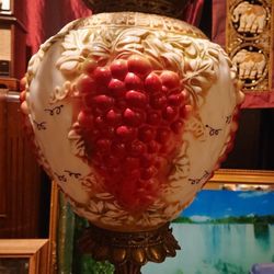 Vtg Mid Century Carl Falkenstein Hanging Swag Lamp Light Grape Clusters Globe