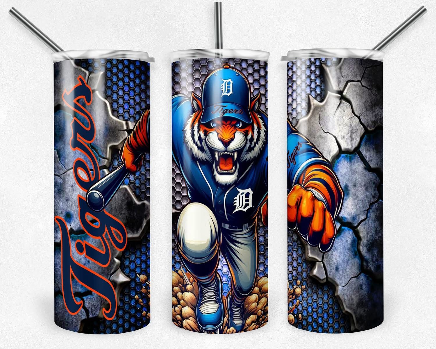 Detroit Tigers Baseball Tumbler