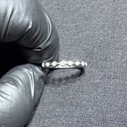 GRA Certified Moissanite 925 sterling silver eternity band size 10