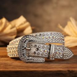Silver Rhinestone Belt