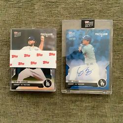 Dodgers Topps Now 2021 Postseason Team Set With Corey Seager Autograph Card 10/49