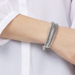 Lois Hill Tapered Sterling Silver Bracelet, 41.0g