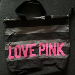 Victoria’s Secret Pink Tote Bag With Zipper 
