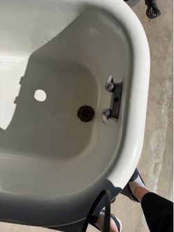Vintage White Cast Iron Bathtub