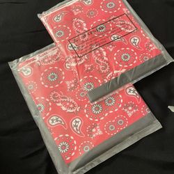 Bandana Red Plastic Table Cover & napkins