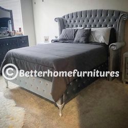 Modern Bed frame and bedroom sets at the Lowest Prices- zero interest financing- shop now pay later. 