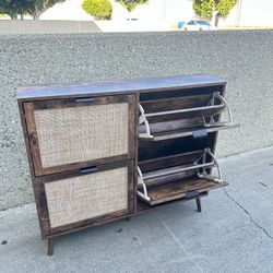 4 Flip door Shoe Storage Cabinet Organizer 