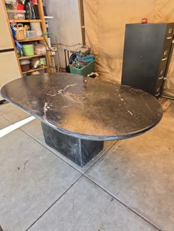 Marble like black table for free