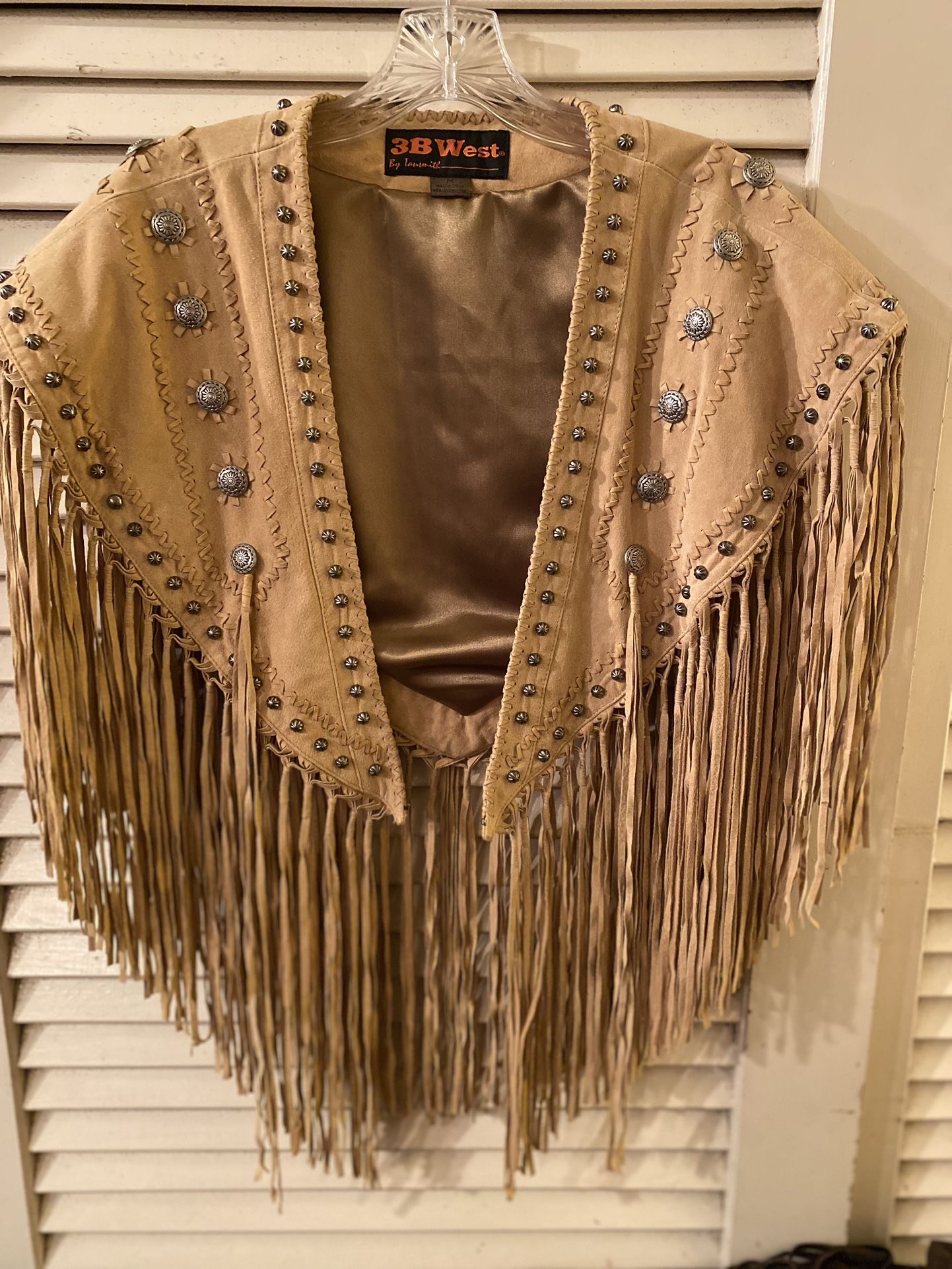 Vintage Leather Poncho Jacket