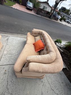 Beige Fabric Sofa Couch