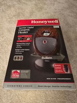 Honeywell SureSet Digital Ceramic Heater – Oscillating Space Heater w/ Remote