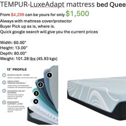 Mattress Queen Tempurpedic