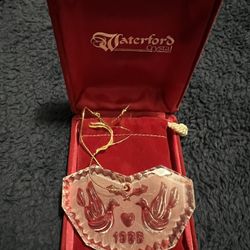 Waterford Crystal 1985 Turtle Dove 12 days of Christmas Ornament
