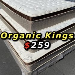 King Organic Cloud Edition Europillow Top 12inch Mattress!!