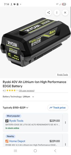 Ryobi 40v 4ah battery  $200 obo its brand new
