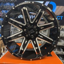 (Set of 4) HardRock H502 Painkiller 20x10 6x135 -19mm Black/Milled Wheels Rims