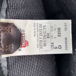 Red Wing Boots 9 men’s