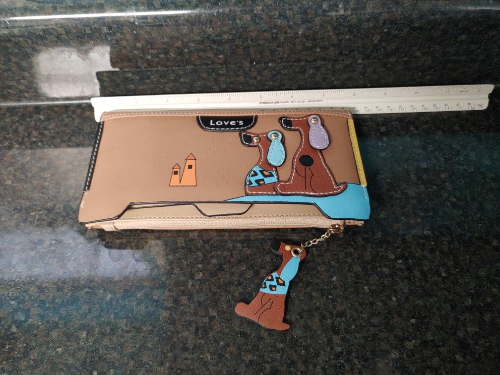 Perfect Gift For A Dog Lover Dog Wallet With Zipper Pouch