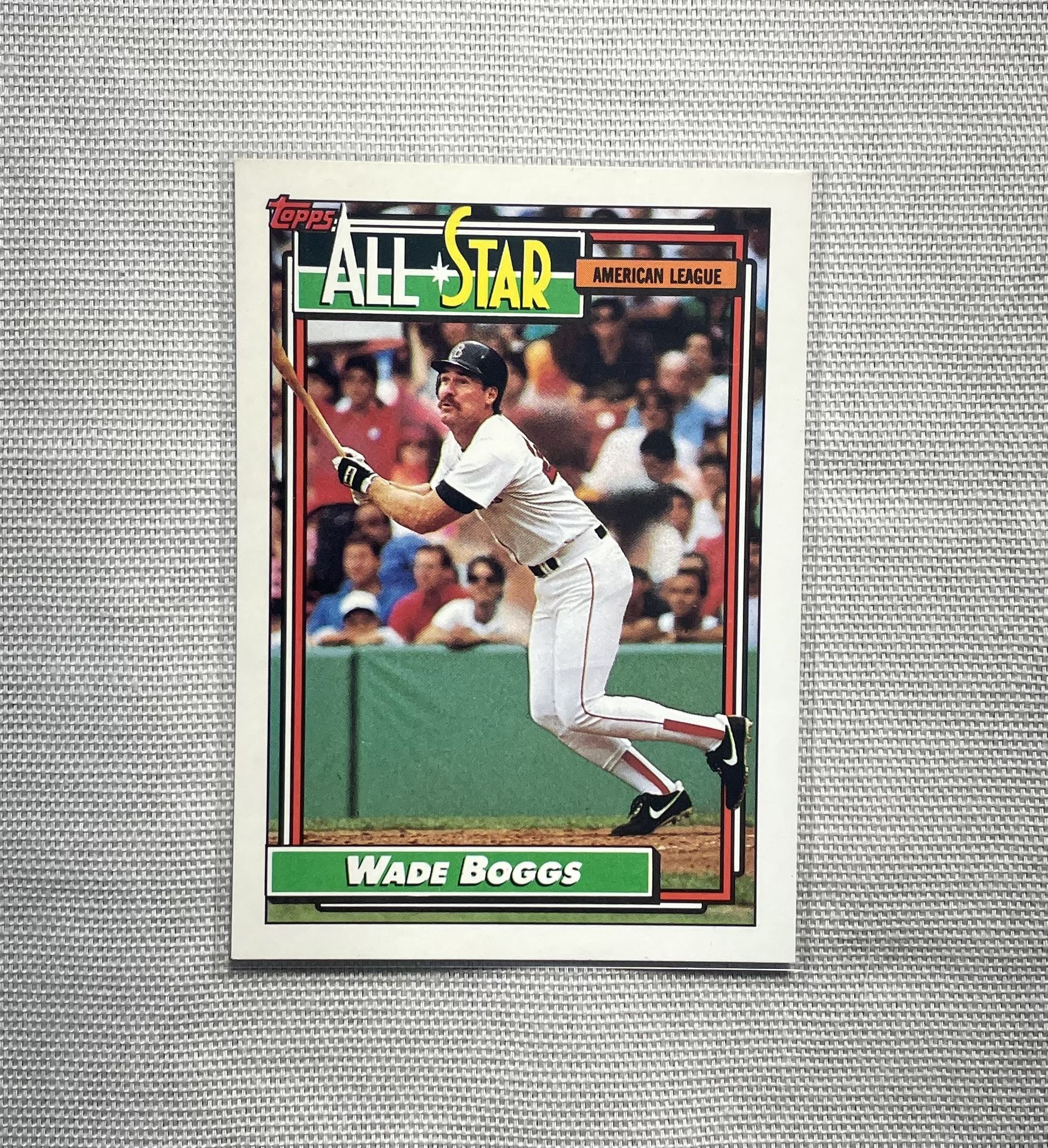 ๐ฅโพ๏ธโค๏ธ 1992 Topps - Wade Boggs Boston RED SOX American All Star #399 โค๏ธโพ๏ธ๐ฅ