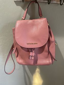 Michael Kors Rose Pink Pebbled Leather Backpack