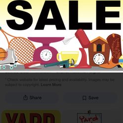Huge Yard sale Today And Tomorrow 