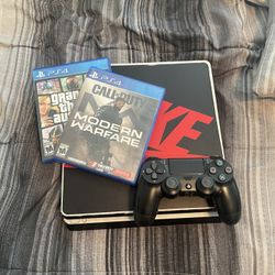 PS4 Slim 1TB. 8/10  Condition, Comes With Chords & Controller, 