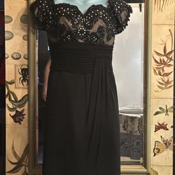 Victoria Royal Ltd. Beaded Lace/Silk Dress