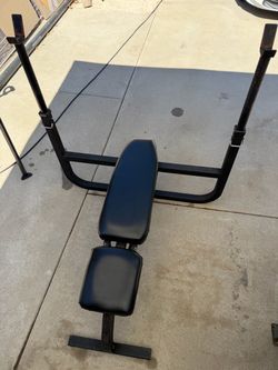 Weight Bench with Barbell Rack