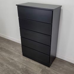 BLACK 5 Drawer CHEST